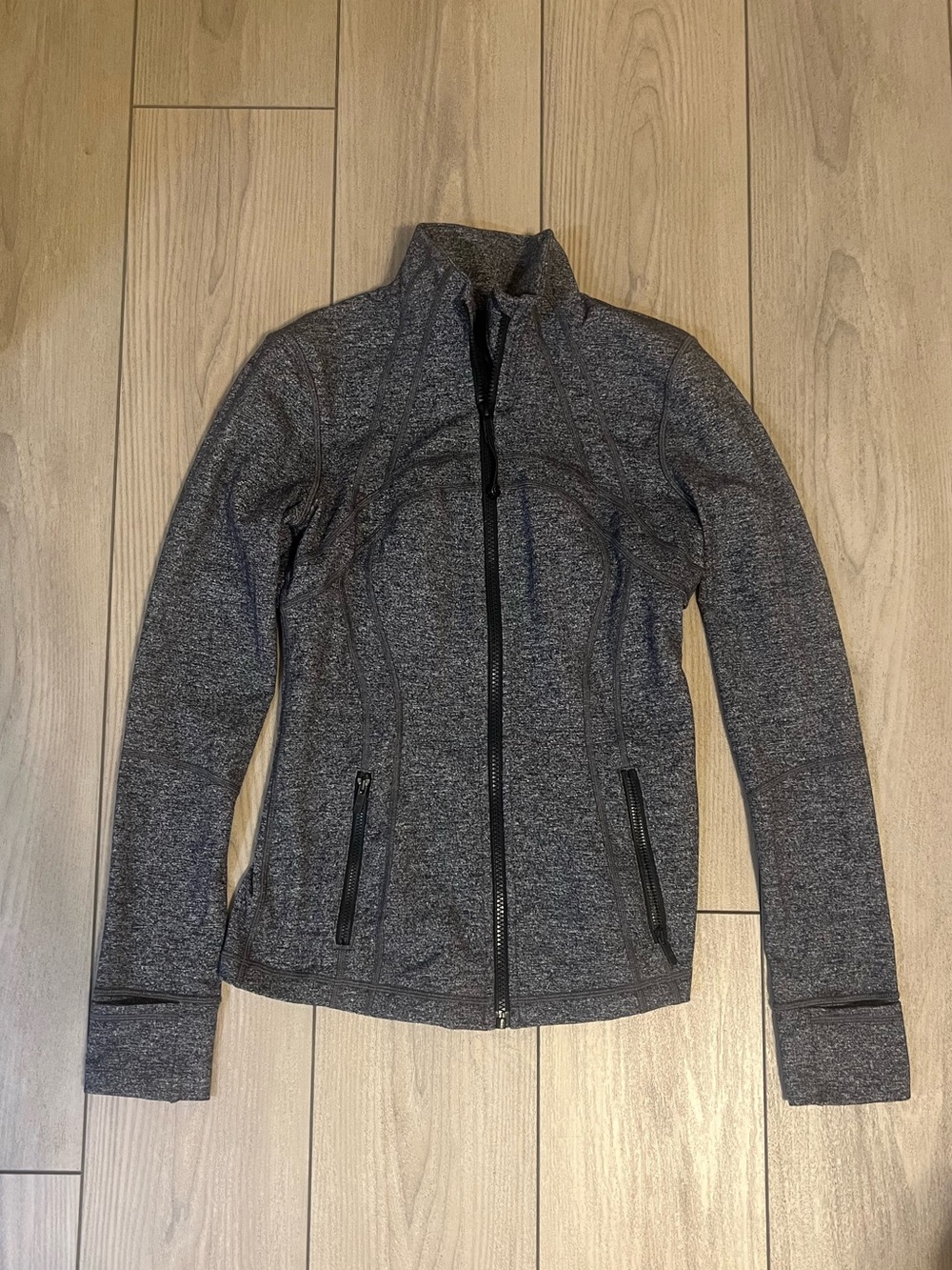 lululemon athletica Charcoal Heather Zip-Up Performance Jacket